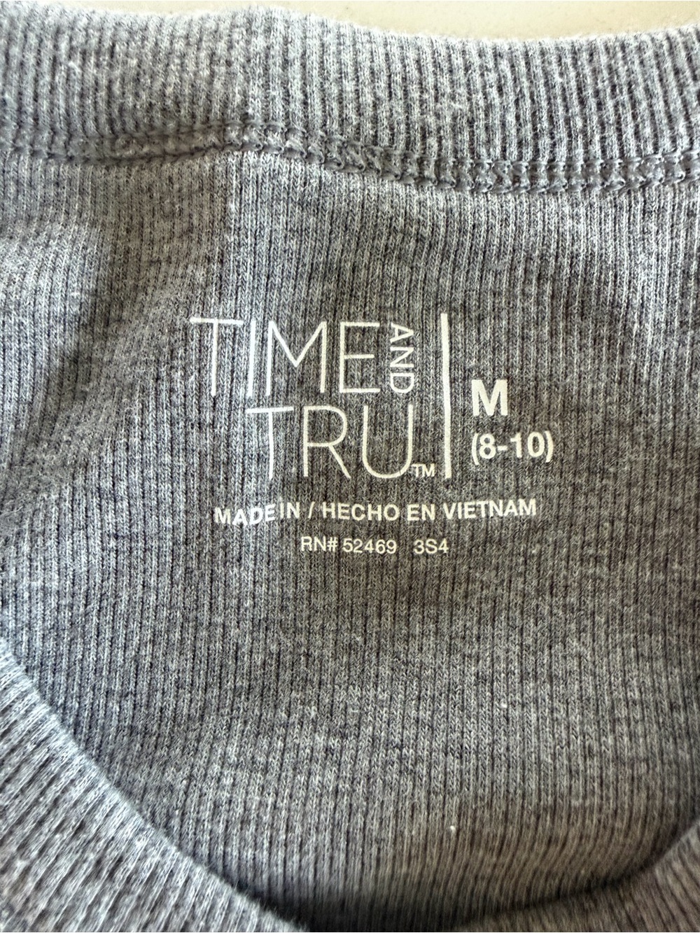 Time And True Gray Ribbed Tank Top - Picture 3 of 3